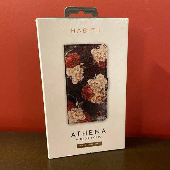 ⭐4 FOR $20⭐ HABITU Athena Floral Mirror Folio Case for iPhone X/XS - NEW - Picture 1 of 3